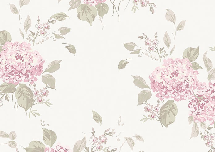 Shabby Chic by Rachel Ashwell Belle Hydrangea, Powder Pink - Roman Blind - Image 7